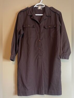 Vintage 70’s Girl Guides of Canada Brown Uniform Shirt Dress
